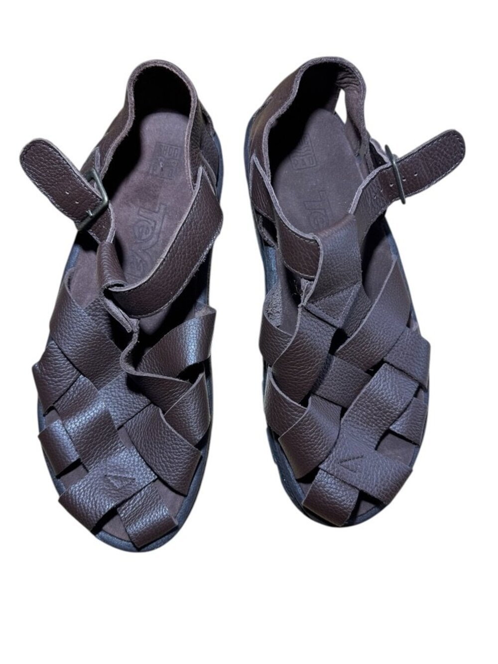 Teva Cross Up brown leather sandals size 13